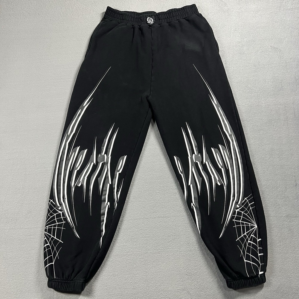 Breathe Divinity Sweatpants Mens 2XL Black Venom Spider Web Flame Gothic